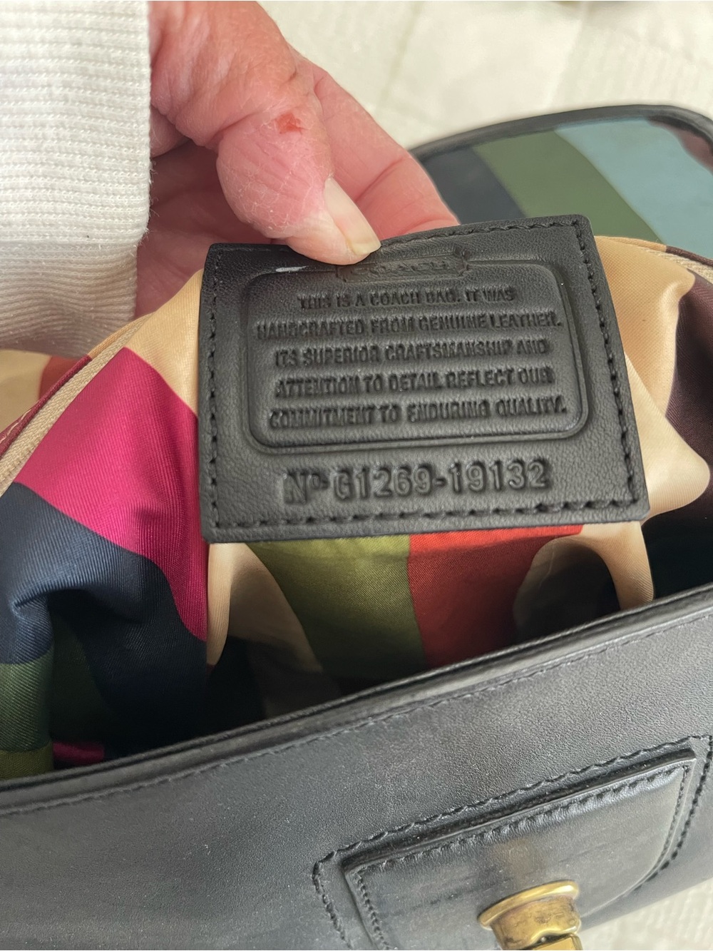 Vintage Coach Willis Legacy 70th Anniversary Black Leather Turn-Lock Bag - Picture 7 of 10